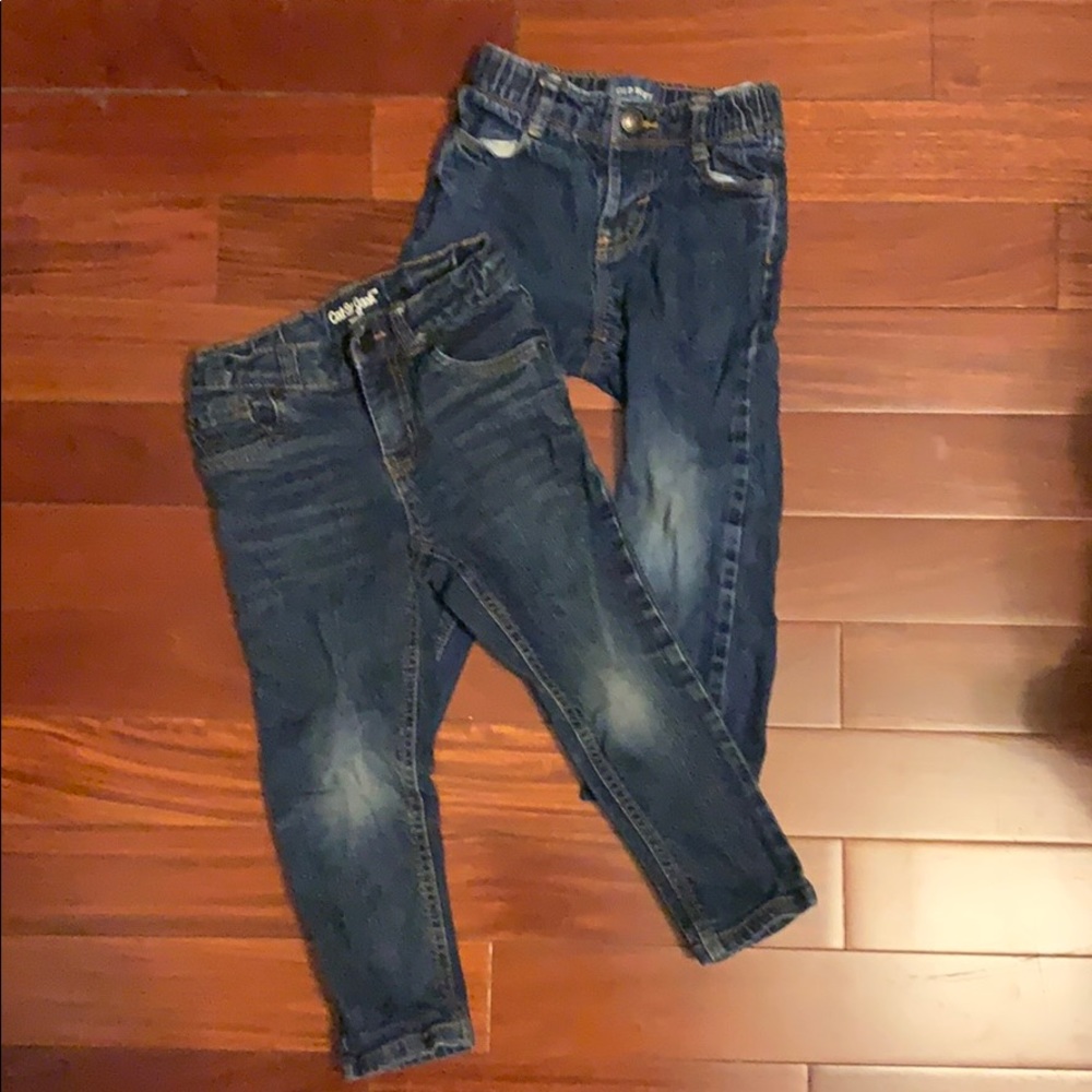Set of 2 skinny jeans. Size 3t